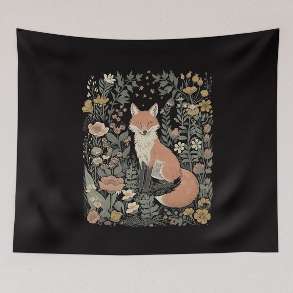 Artikelvorschau, Niedlicher Fuchs, Blume, Blumenfuchs, Blume, Geschenk für Tierliebhaberinnen, Geschenk für Naturliebhaberinnen entworfen und verkauft von DesignDenDo ⭐⭐⭐⭐⭐.