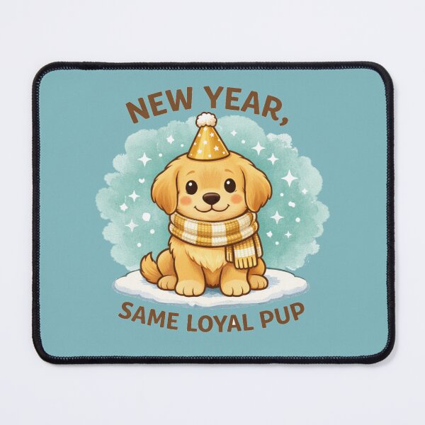 Item preview, New Year, Same Loyal Pup – Cozy Golden Dog Mom Shirt designed and sold by dogmomtees.