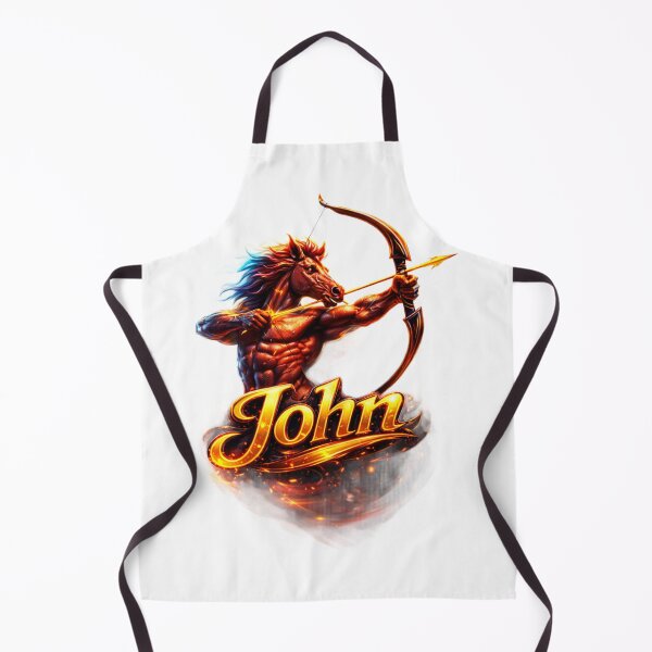 Item preview, John Sagittarius – Archer Zodiac Name Fire Fantasy Art designed and sold by AlexLineArt.