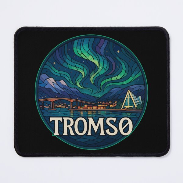 Item preview, Tromso Norway Stained Glass Art Travel designed and sold by TomFrontierArt.