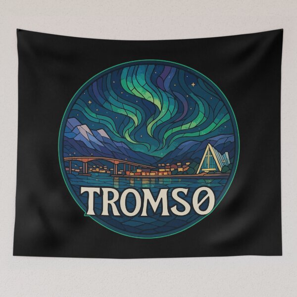 Item preview, Tromso Norway Stained Glass Art Travel designed and sold by TomFrontierArt.