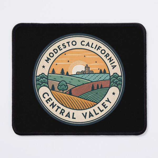 Item preview, Modesto California Central Valley – Vintage Travel Badge Patch designed and sold by VividOrganica.