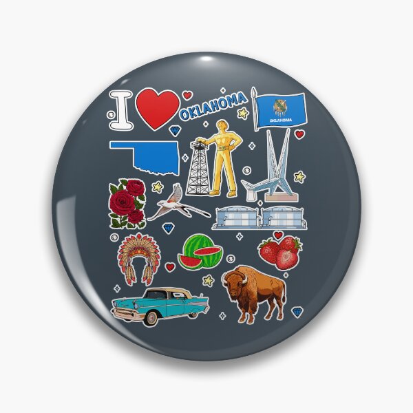 Item preview, Oklahoma State Pride, Iconic Landmarks & Symbols Sticker Pack designed and sold by mashmosh.