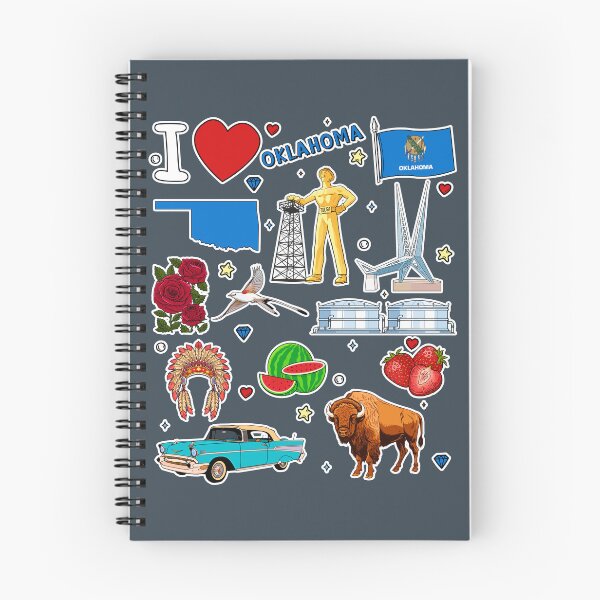 Item preview, Oklahoma State Pride, Iconic Landmarks & Symbols Sticker Pack designed and sold by mashmosh.