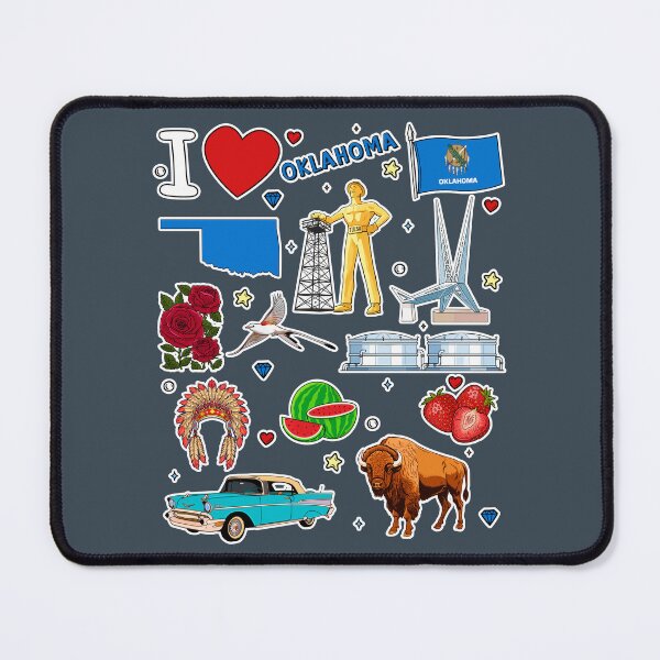 Item preview, Oklahoma State Pride, Iconic Landmarks & Symbols Sticker Pack designed and sold by mashmosh.