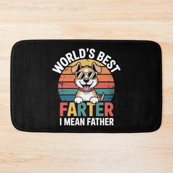 Item preview, World’s Best Farter I Mean Father – Funny Dad Joke with Cool Dog designed and sold by flagylART.