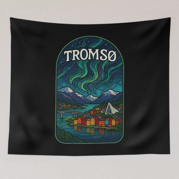 Item preview, Tromso Norway Stained Glass Art designed and sold by TomFrontierArt.