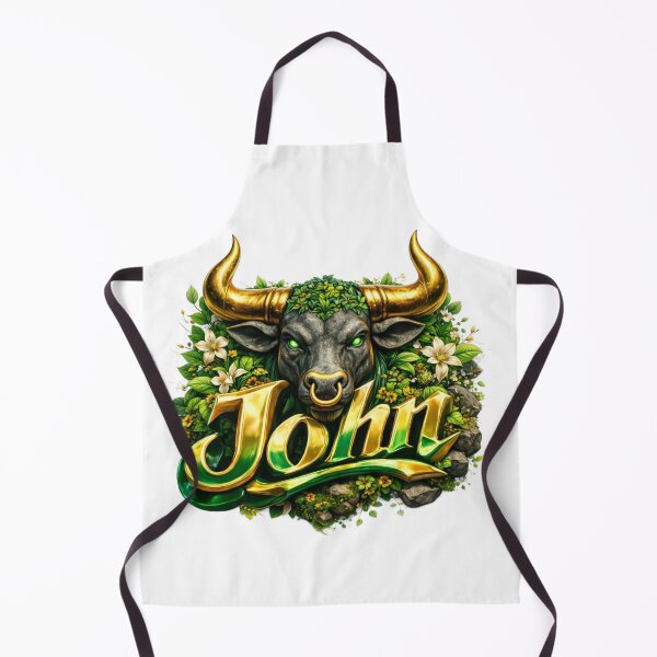 Item preview, John Taurus – Bull Zodiac Name Earth Power Fantasy Art designed and sold by AlexLineArt.