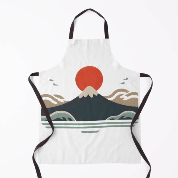 Item preview, Minimalist Mountain and Red Sun Landscape in Japanese Style designed and sold by Cicandra.