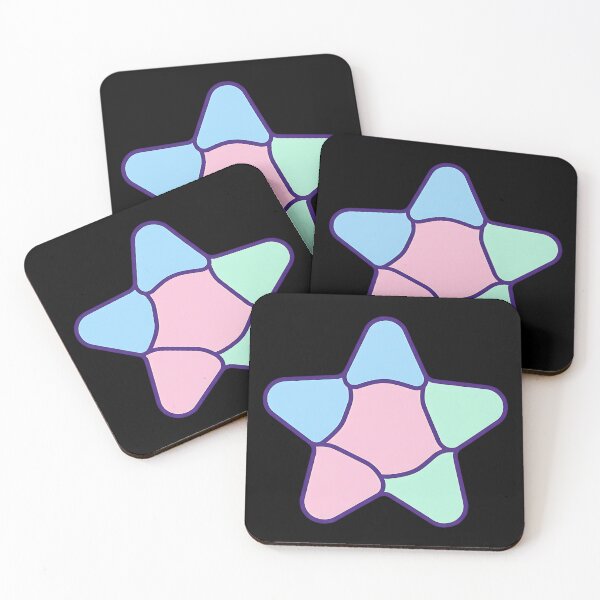 Item preview, Colorful Segmented Pastel Star Illustration on Grey designed and sold by Silent Watch Threads..