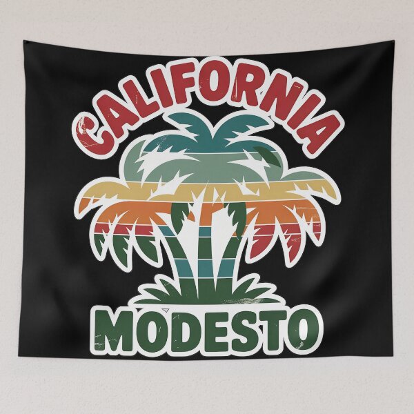 Item preview, Modesto California Vintage Palm Tree  – Retro Travel Design designed and sold by VividOrganica.