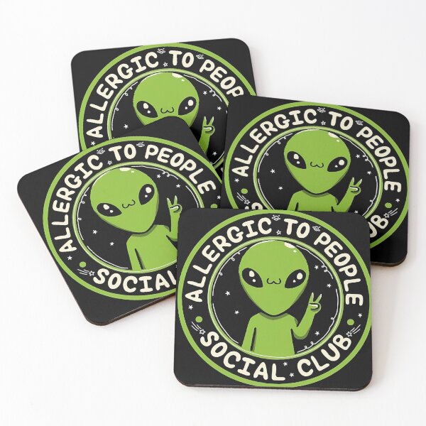 Item preview, Allergic to People Alien Social Club Funny Introvert Design. designed and sold by Artistry-Nadia.