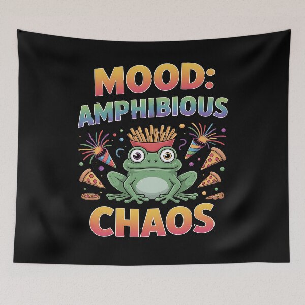 Item preview, grumpy frog - antisocial animal - zero hops given - lazy mood - funny introvert frog - frog bard - druid frog - rogue frog - fantasy parody - coffee frog - frog at work - relatable frog designed and sold by JansenGS.