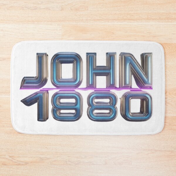 Item preview, John 1980 Vintage Birthday Name Retro Neon Design designed and sold by AlexLineArt.