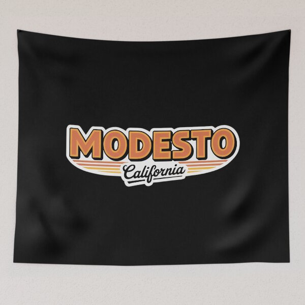 Item preview, Modesto California Retro Typography – Vintage City Logo Design designed and sold by VividOrganica.