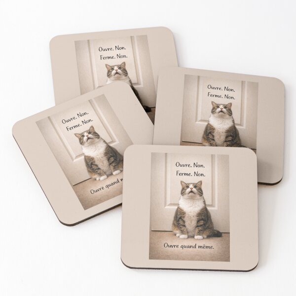 Item preview, Indecisive Cat Closes Door - Feline Humor Opens Closed - Cat Humor Gift designed and sold by Design4AllThings.