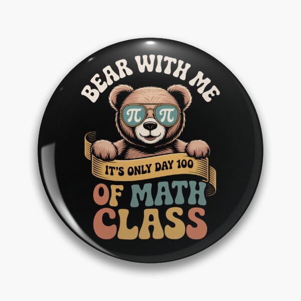 Item preview, Bear With Me It's Only Day 100 of Math Class Teacher Retro Groovy designed and sold by ViralVector.