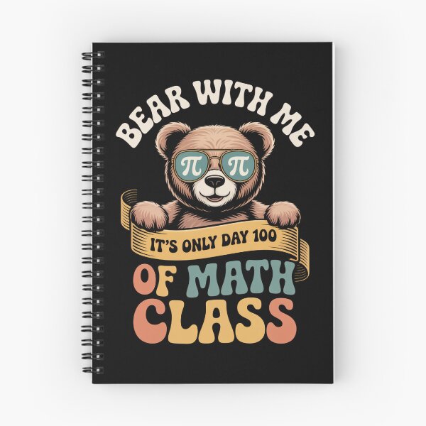 Item preview, Bear With Me It's Only Day 100 of Math Class Teacher Retro Groovy designed and sold by ViralVector.