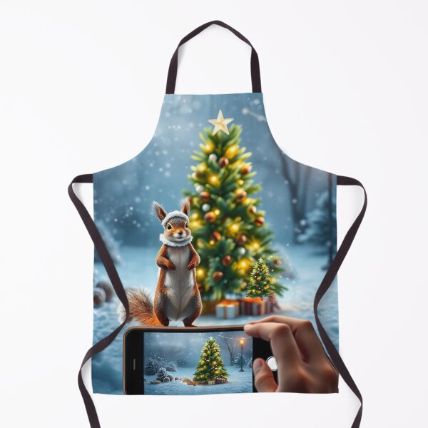 Item preview, AI Squirrel Selfie by the New Year Tree designed and sold by InnaCreates.