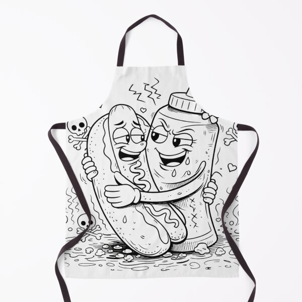 Item preview, Toxic Love – Hot Dog & Mustard Hug designed and sold by ComedyInkFactor.