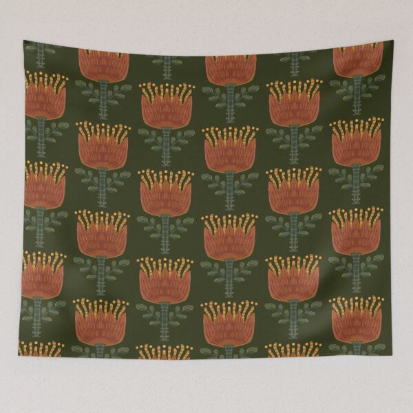 Item preview, Folkloric flower, tulip, colorful pattern designed and sold by Dormitria.