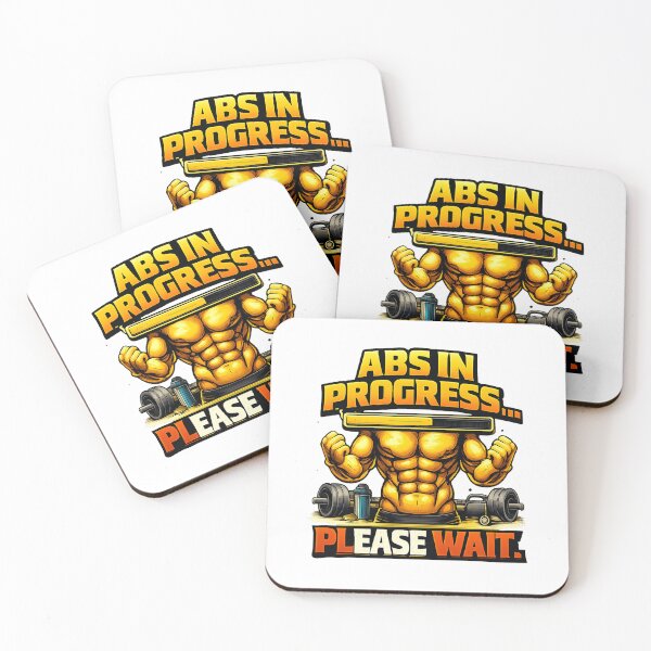 Item preview, ABS IN PROGRESS… PLEASE WAIT – Funny Fitness Loading Bar T-Shirt designed and sold by Born To Be Fit.