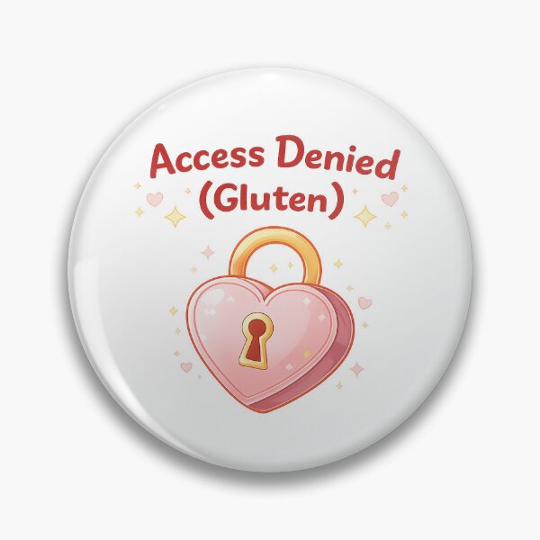 Item preview, access denied (gluten) – Pink Heart Padlock | Cute Gluten Free Boundary Design designed and sold by My Gluten Free Life UK.