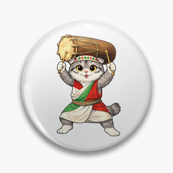 Item preview, Cute Scottish Fold Cat in Burundian Clothing - Cultural Cat Art designed and sold by HappyPawsWorld.