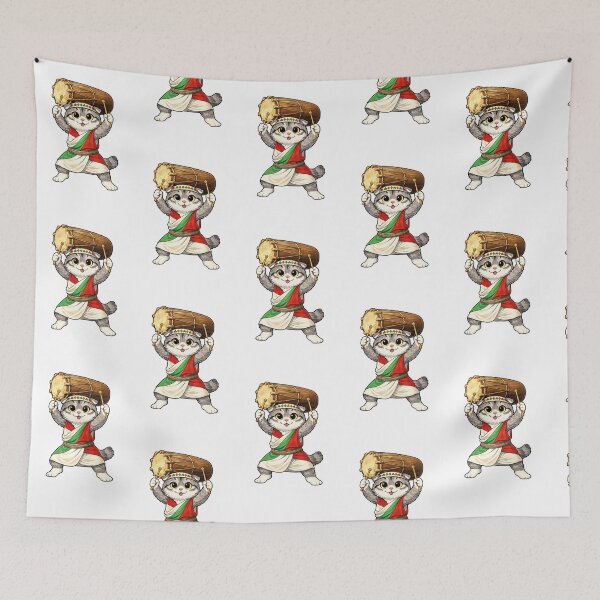 Item preview, Cute Scottish Fold Cat in Burundian Clothing - Cultural Cat Art designed and sold by HappyPawsWorld.
