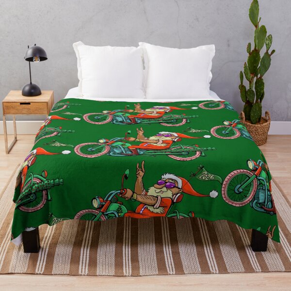 Item preview, cheerful Santa Claus on a motorcycle wishes happy new year designed and sold by duxpavlic.