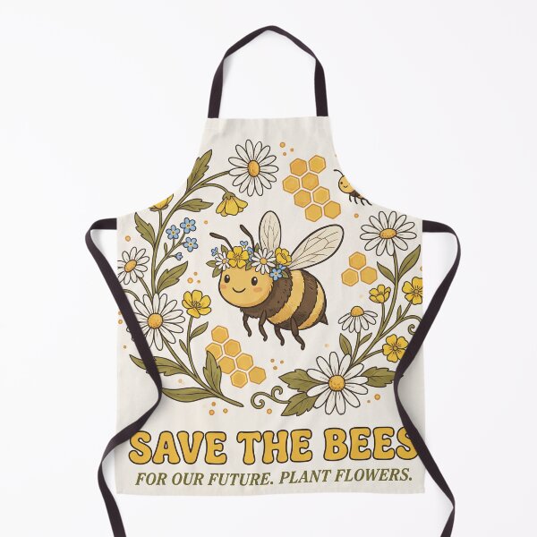 Item preview, Save the Bees Floral Bee Art designed and sold by Raybeeone.