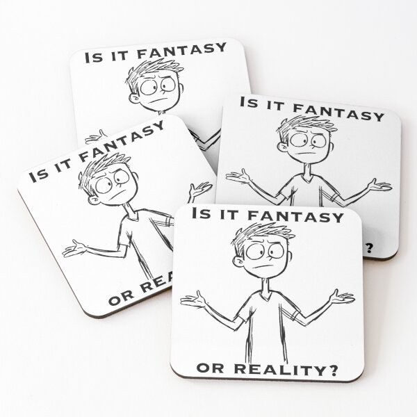 Item preview, Is It Fantasy Or Reality? - Sketchy Cartoon Guy designed and sold by casualnature.