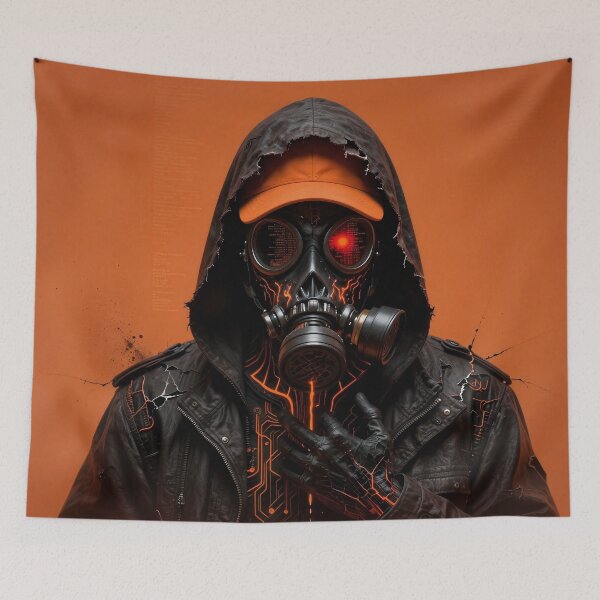 Item preview, Cyberpunk Survivor in Glowing Mask designed and sold by Insomnia Art Designs.