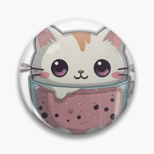 Aperçu de l'œuvre Boisson boba chat kawaii créée et vendue par MiniPrintMagic.