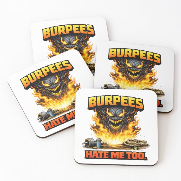 Item preview, BURPEES HATE ME TOO – Funny Gym Workout Shirt designed and sold by Born To Be Fit.