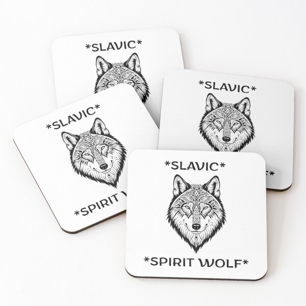 Item preview, Slavic Spirit Wolf - Folk Embroidery Style - Minimalist Animal Art designed and sold by YvkafromPoland.