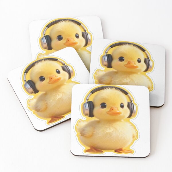 Item preview, Cute Baby Duck Headphones Sticker HD designed and sold by MiniPrintMagic.