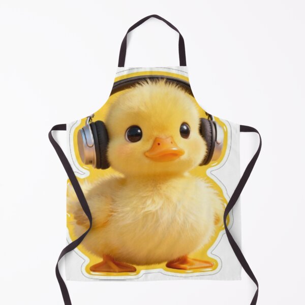 Aperçu de l'œuvre Autocollant Caneton Bébé Casque HD créée et vendue par MiniPrintMagic.