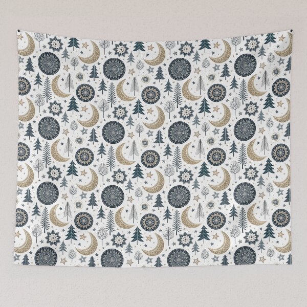 Item preview, Nordic Starry Sky | Cozy Scandinavian Night Art designed and sold by Shuga-Design.