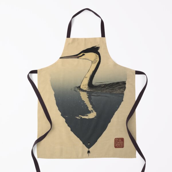 Item preview, Great Crested Grebe Swimming designed and sold by Ukiyo Aviary.
