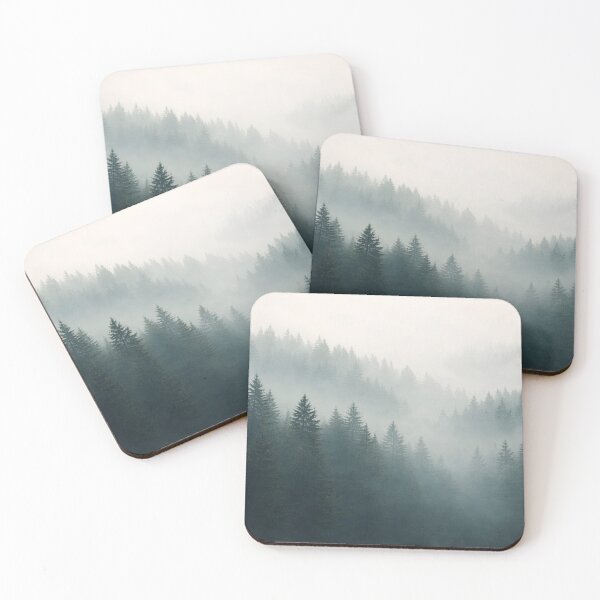 Item preview, Misty Forest Landscape Aesthetic Calm Nature Home Decor designed and sold by ArcanePrintsxo.