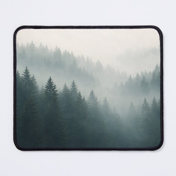 Item preview, Misty Forest Landscape Aesthetic Calm Nature Home Decor designed and sold by ArcanePrintsxo.