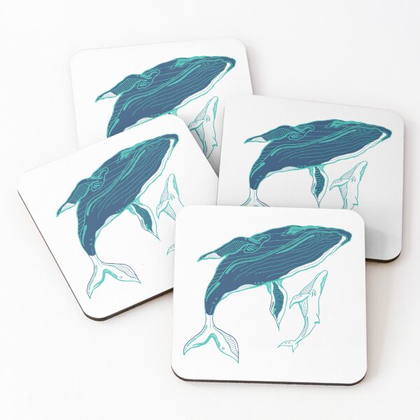 Item preview, Humpback Whale And Calf, Oceancore, Cute Trendy, PNW Mom And Baby, Whale Lover designed and sold by DesignDenDo ⭐⭐⭐⭐⭐.