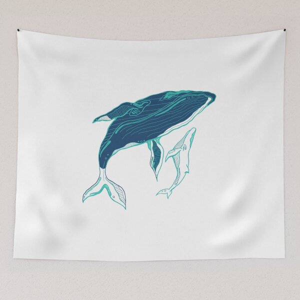 Item preview, Humpback Whale And Calf, Oceancore, Cute Trendy, PNW Mom And Baby, Whale Lover designed and sold by DesignDenDo ⭐⭐⭐⭐⭐.