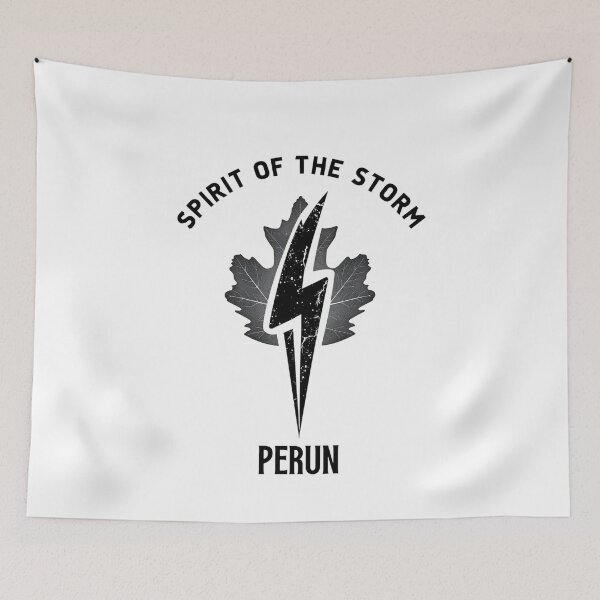 Item preview, Spirit of the Storm Perun - Slavic God Thunder - Geometric Pagan Art designed and sold by YvkafromPoland.