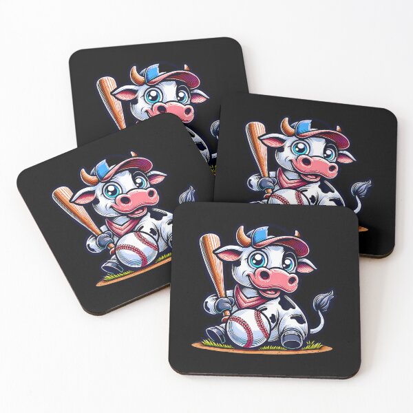 Item preview, Cute Baseball Cow With Bat Funny designed and sold by keatnybolho.