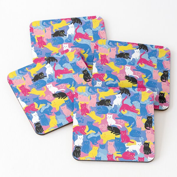 Item preview, Colorful Cat Pattern | Playful Feline Art for T-Shirts, Stickers & Home Decor designed and sold by Atelier Nocturne Graphic.