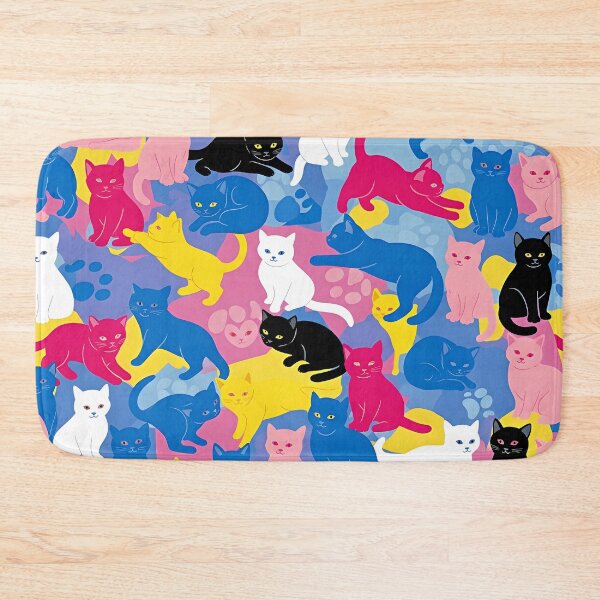 Item preview, Colorful Cat Pattern | Playful Feline Art for T-Shirts, Stickers & Home Decor designed and sold by Atelier Nocturne Graphic.