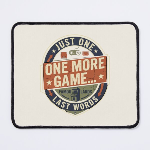 Item preview, Just One More Game Retro Gaming Badge Emblem designed and sold by anass002.