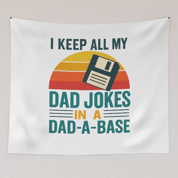 Item preview, I Keep All My Dad Jokes in a Dad-A-Base – Funny Retro Dad Joke Pun designed and sold by flagylART.